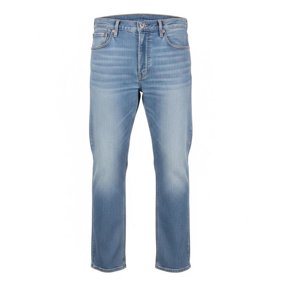 Levis Jeans Mens 38x27 Light Wash Blue Denim Regular Fit Straight Stretch